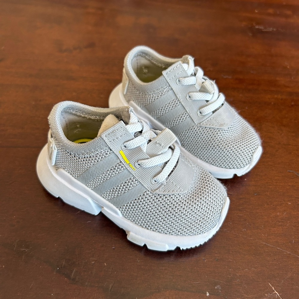 Adidas size toddler 4, worn twice.